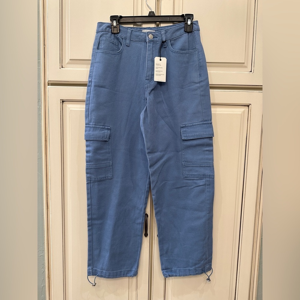 Forever 21 Light Blue Denim Cargo Pants